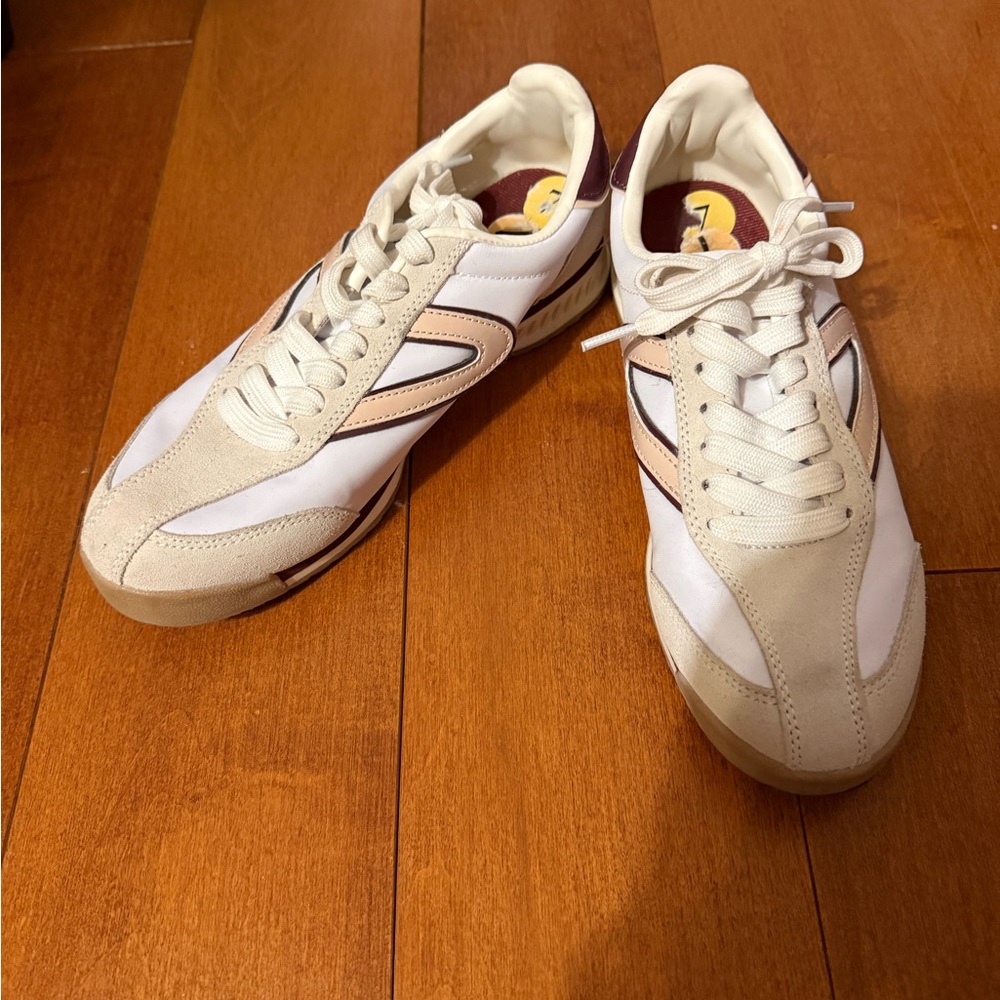 Tretorn White and Beige Sneakers